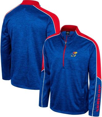 Colosseum Mens Colosseum Royal Kansas Jayhawks Marled Half-Zip Jacket at Nordstrom, Size Large
