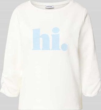 More & More More & More Sweatshirt mit 3/4-Arm in Offwhite, Gr&ouml;&szlig;e 34