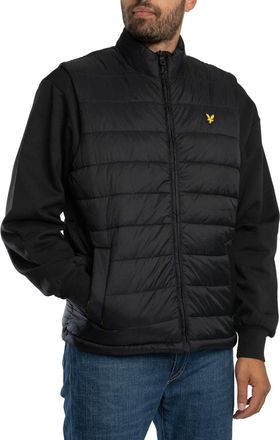 Lyle & Scott Gewatteerd Gilet, Zwart