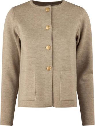 Stenstr&ouml;ms Merino Wollen Vest - Dames - Vesten - Beige - M - Wol - Truien & Vesten