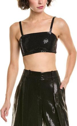 Michael Kors Embroidered Silk-Blend Bra Top