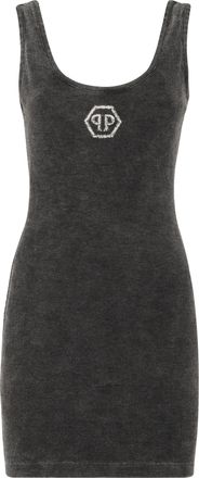 Philipp Plein Rib Mini Tank Dress Hexagon