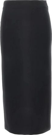 Max Mara Rokken, Dames, Zwart, M, Leer, Mxsolivi Skirt