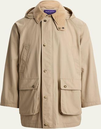 Ralph Lauren Purple Label Mens Ventile Twill Hooded Car Coat