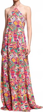S/W/F Halterneck Maxi Dress In Miro