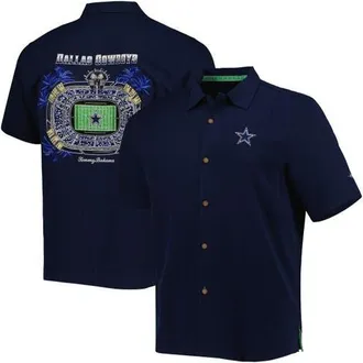 Tommy Bahama Mens Tommy Bahama Navy Dallas Cowboys Top of Your Game Camp Button-Up Shirt at Nordstrom, Size Medium