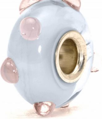 Trollbeads Womens Pastel Bud Glass Bead Charm In Blue