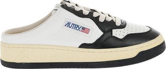 Autry BlackWhite Two-Tone Leather Sneakers