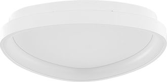 Beliani L&aacute;mpara De Techo Led De Metal Blanco Acr&iacute;lico Forma De Tri&aacute;ngulo Moderno Nanding