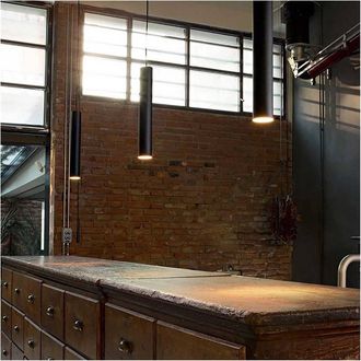 Trade Shop Trade Shop Traesio - Trade Shop - Lampada Moderna Sospensione 120cm Slim Tondo Led 5watt Luce 3000k Cucina Pub Bar