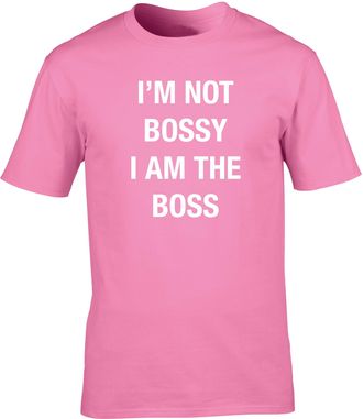HippoWarehouse Im not Bossy i am The boss Unisex Short Sleeve t-Shirt (Specific Size Guide in Description) Pink