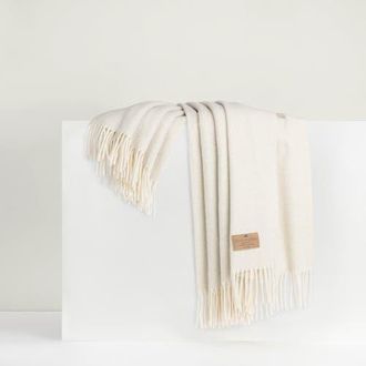 Lands Downunder Juno Cashmere Throw in Heathered Ivory at Nordstrom