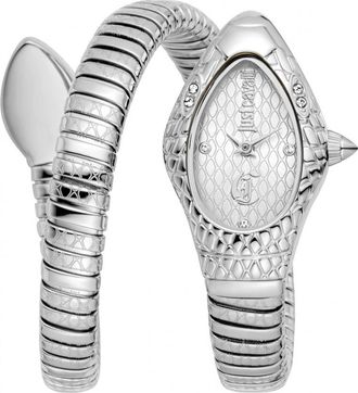 Just Cavalli Womens JC1L373M0015 Ladies Signature Snake Vetra Watch - Silver - One Size