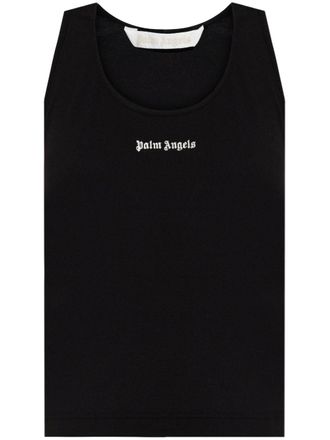 Palm Angels Classic Logo Rib Tank Black Off White