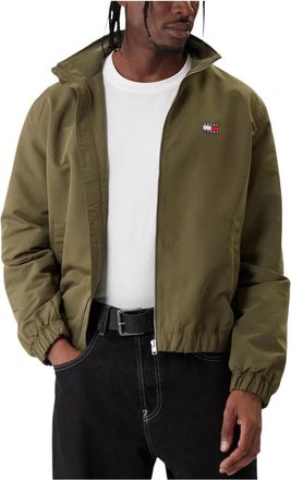 Tommy Jeans Waterafstotend Jack met Trechterhals - Heren - Zomerjassen - Groen - XL - Polyester - Jassen