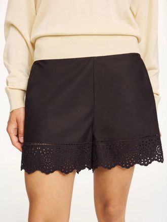 By Malene Birger Crochet Trim Shorts In Black