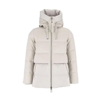 Duno Jassen, Dames, Wit, L, Keiko Hooded Puffer Jacket