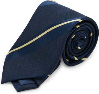 Mango Combined Stripe Tie in Navy at Nordstrom