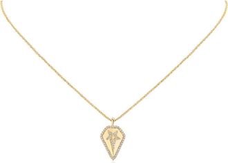 Jardin Cubic Zirconia Star Shield Pendant Necklace in Clear Gold at Nordstrom Rack