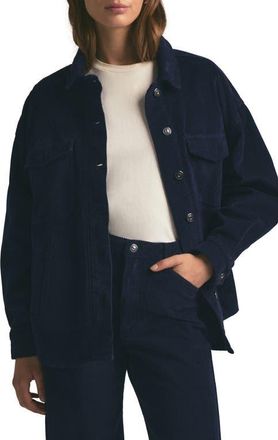 Favorite Daughter The Dad Corduroy Shacket in Navy at Nordstrom, Size Small