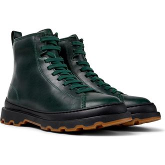 Camper Noray Combat Boot in Dark Green at Nordstrom, Size 36