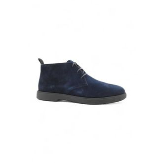 Geox Lace-up Boot - Heren - Veterlaarzen - Blauw - 39 EU - Leer - Schoenen