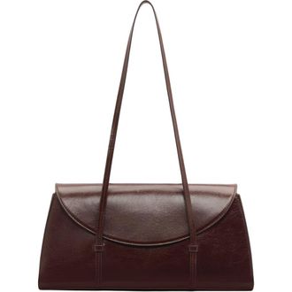 Reformation Elena Leather Shoulder Bag in Chestnut Leather at Nordstrom