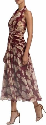 Cinq &agrave; Sept Mae Bouquet Jelica Dress In Wineberry Multi