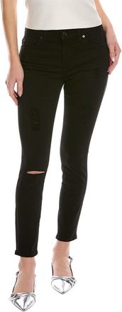7 For All Mankind Gwenevere Black Ankle Skinny Jean