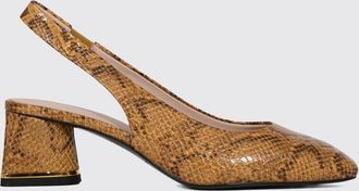 Coccinelle Python-Print Leather Slingbacks with a Medium Heel