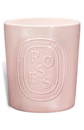 Diptyque Roses Very Large Scented Candle in Pink Vessel at Nordstrom, Size 51.3 Oz