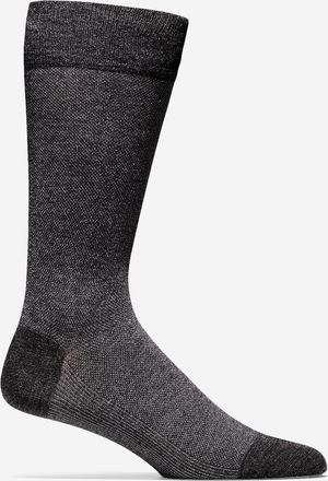 Cole Haan Mens Pique Textured Crew Socks - Grey
