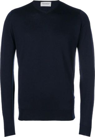 John Smedley klassieke trui met lange mouwen - Blauw