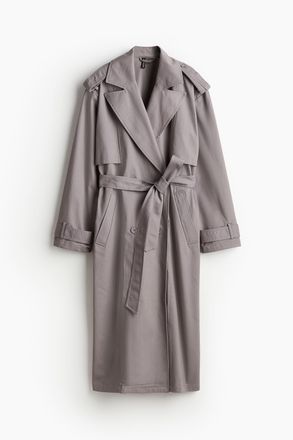 H&M Trenchcoat aus Twill - Grau
