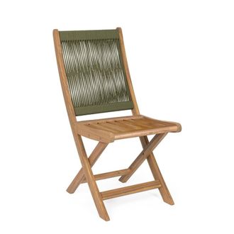 Konte Design Juego de 4 sillas plegables de madera de acacia
