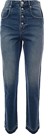 Isabel Marant Isabel Marant Etoile Womens Belden Cropped Exposed Bttn Jeans in Blue - Size 6 UK