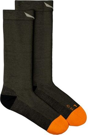 Salewa MTN TRN All Mountain Crew Sock Wandersocken f&uuml;r Herren | schwarz/oliv