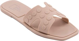 Shushop Donna Waterproof Slide Sandal in Beige at Nordstrom, Size 10
