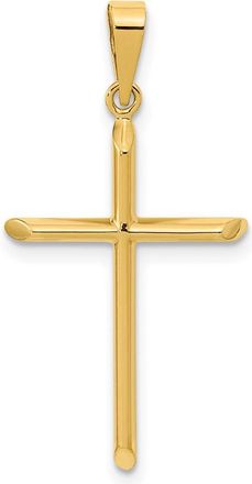 Diamond2Deal 14k Yellow Gold Polished Cross Pendant