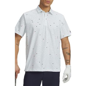 Under Armour UA ArmourDry Performance Golf Polo in White/Green at Nordstrom, Size Xx-Large