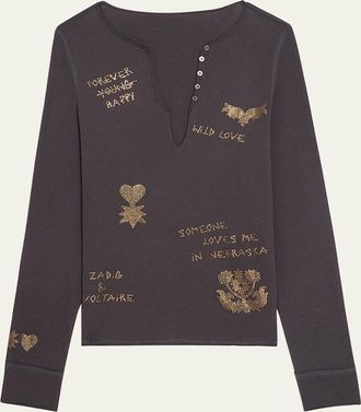 Zadig&Voltaire Tuni Multi Strass Henley