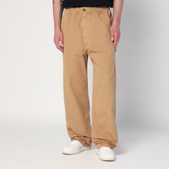 Maison Margiela Pantaloni baggy/loose ocra in cotone