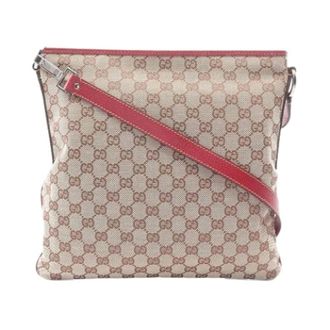 Gucci Pre-owned Cross Body Bags, female, Beige, Size: ONE SIZE Pre-owned Canvas Shoulder Bag