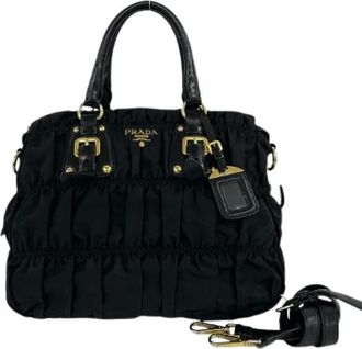 Prada Pre-owned Borsa 2way in Nylon e Pelle - - Pre-owned - Donna - Nero - ONE SIZE