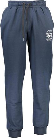 La Martina Blauwe Heren Sportbroek - Heren - Sweatpants - Blauw - M - Katoen - Broeken