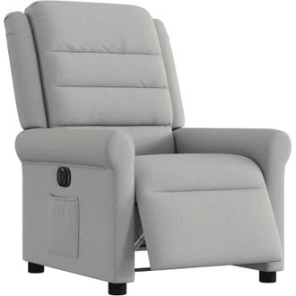 vidaXL Sill&oacute;n Reclinable El&eacute;ctrico De Tela Gris Nube Vidaxl