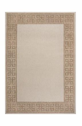 Jonathan Y Designs Athena Classic Geometric Border Indoor/Outdoor Area Rug in Cream/beige at Nordstrom, Size 2Ft 0In X 8Ft 0In