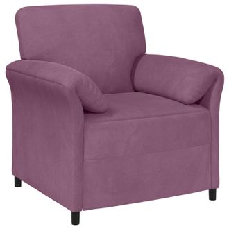 vidaXL Sof&aacute; De Una Plaza Morado 88 X 83 X 95 Cm Terciopelo Vidaxl
