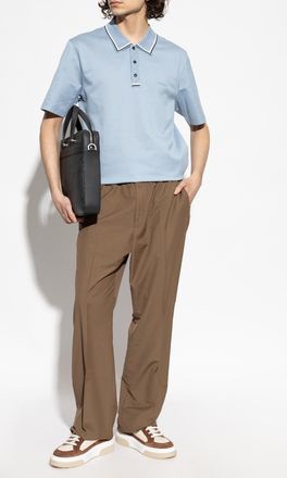 Ferragamo Polo With Logo, Mens, Blue