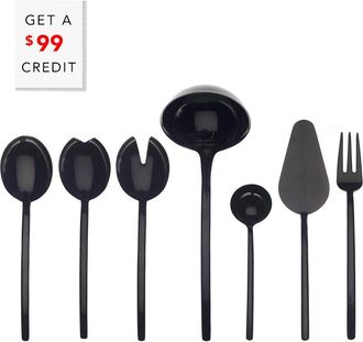 Mepra Due Oro Nero 7Pc Serving Set With $99 Credit